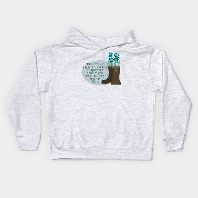 John Keats Sad Death Of Hyacinths Kids Hoodie by Pastel.Punkk